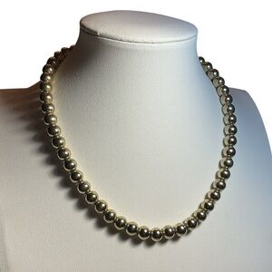 Vintage Monet Gold Tone Ball Bead Choker Necklace